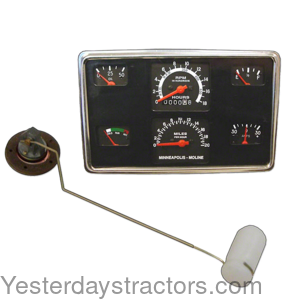 Minneapolis Moline 2 Star Gauge Panel With Fuel Sender Unit MM10024