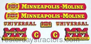 Minneapolis Moline G Decal Set MMG