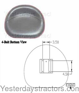 Farmall 240 Pan Seat 4-Bolt Mount R0903