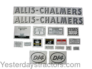 Allis Chalmers D14 Decal Set R2543