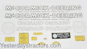 Farmall O6 Decal Set R2567