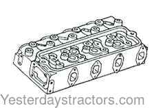 Ford 2110 Cylinder Head with Valves SBA115256483
