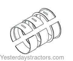 Ford 1910 Main Bearing Set. STD SBA198516770