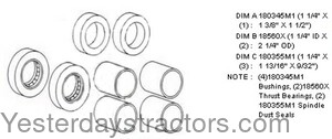 Ferguson TO35 Spindle Repair Kit SBBSKIT01