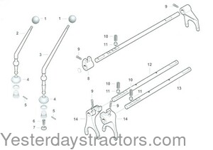 Ferguson TO20 6 Speed Transmission Selector and Related Parts SPX_FERG_F5_3
