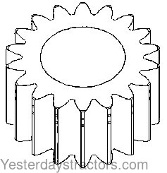 John Deere 410 Pinion Gear T21547