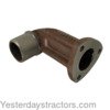 photo of Exhaust Elbow has mounting bolts that are 2 5\8 inches center to center, and is 90 degree. The outlet outside diameter measures 2.120 inches for a 2 1\8 inch inside diameter pipe. Replaces 1693855M1, 1865534M1.