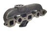 photo of Intake\exhaust manifold. For tractor models 454, 464, 544, 574, 674, 2400A, 2400B, 2405B, 2410B, 2412B, 2500A, 2500B, 2505B, 2510B, 2514B, 3400A, 3500A, 4500 with C157, C175, C200 engines with gas updraft. Replaces 398071R1. Exhaust goes up, off-center, not on the end. Uses R0301G gasket set, not included.