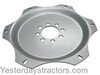 photo of This disc is used on multiple Massey Ferguson models. This is a Heavy Duty 24 inch Rear Wheel Disc. The 6 loops are on a 21 9\16 inch diameter circle. It uses 8 center lugs on a 6 inch bolt pattern. The center hole is 4 5\16 inches. Check measurements before ordering. Additional $10 shipping due to weight.  Replaces 535455M1