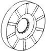 photo of Rivited. Bonded available - call. For tractor models 1010, 320, 330, 40, 420, 430. Brake Disc. 25 spline, 5  O.D., .5625  thick. Replaces AT13068.