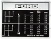 Ford 3000 Shift Pattern Decal