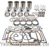 photo of Overhaul kit, less bearings. For A and AV, B and BN, Super A and AV to serial number 255417 (C113 CID 4-cylinder gas). For tractors with flat head standard compression pistons. Kit contains sleeves and sleeve seals, flat head pistons and piston rings (overbore from 3 inch to 3-1\8 inch), pins and retainers. Complete gasket set with crankshaft seals. Intake and exhaust valves, valve keys, guides and springs. ENGINE BEARINGS ARE NOT INCLUDED. Valve length is 4-25\32 inch.