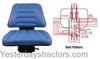 photo of This is a complete seat assembly. It is used on the following, 8\1992 and later without cabs: 345C, 345D, 445C, 445D, 545C, 545D, 250C, 260C, 3230, 3430, 3930, 3930N, 3930NO, 4130, 4130N, 4130NO, 4630, 4630N, 4630NO, 4630O, 4830, 4830N, 4830O, 5030, 5030O. Armrests are available as part number R22BL. Additional $20.00 shipping due to weight.  Replaces E9NN400AB99M, E9NN400AA, 86605775